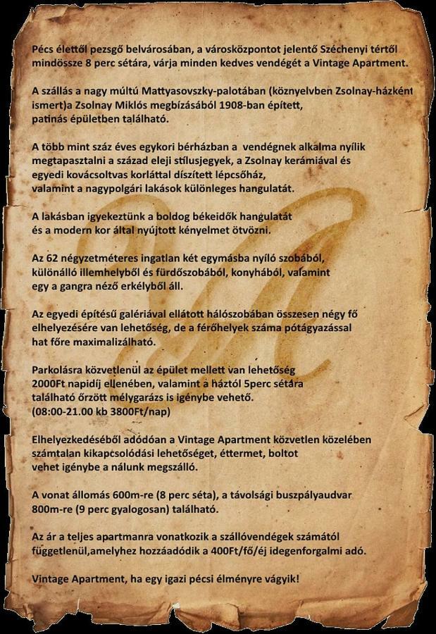 Vintage Apartment Πετς Εξωτερικό φωτογραφία